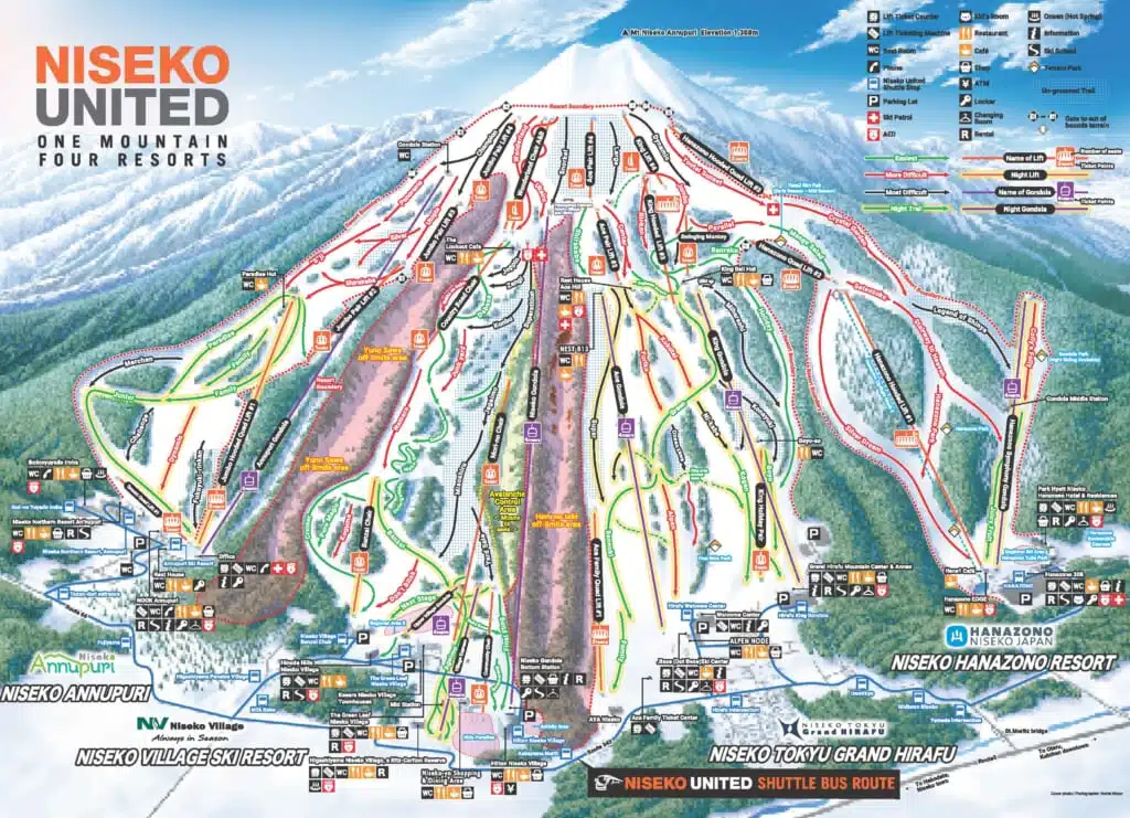 Niseko ski map